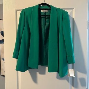 Kasper work blazer jacket cardigan green size 16